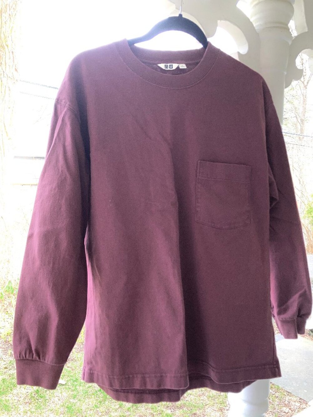 Uniqlo 100% Cotton Long Sleeve Crew, Men’s